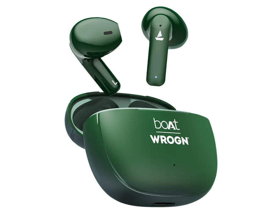 boAt Airdopes 118 Wrogn Edition — Emerald Green