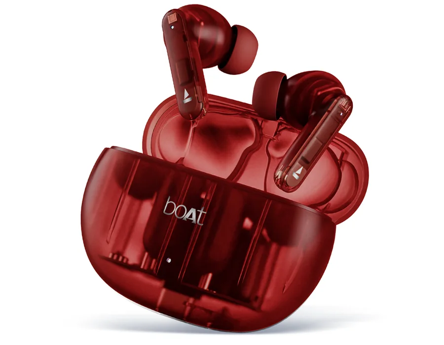 boAt Airdopes 191 ANC — Pellucid Red
