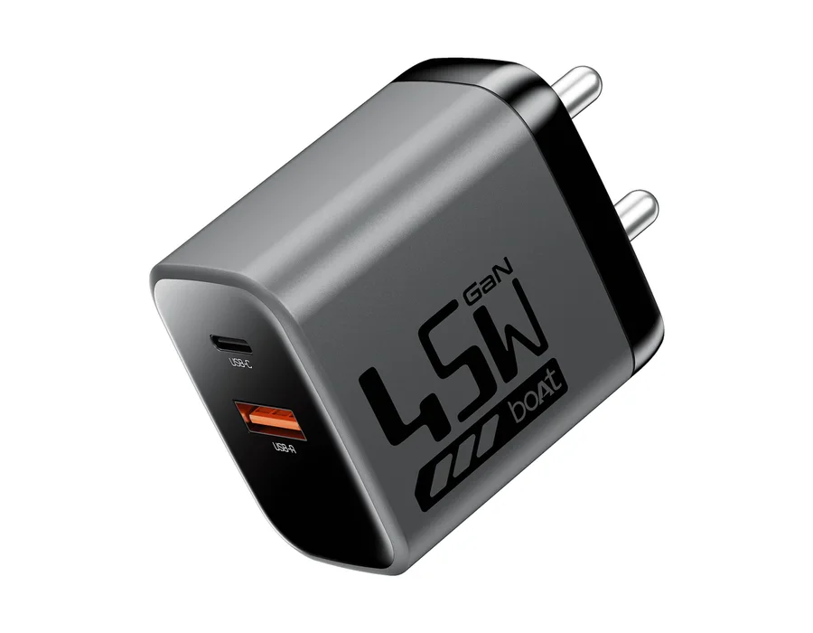 boAt 45W GaN Charger — Ash Grey