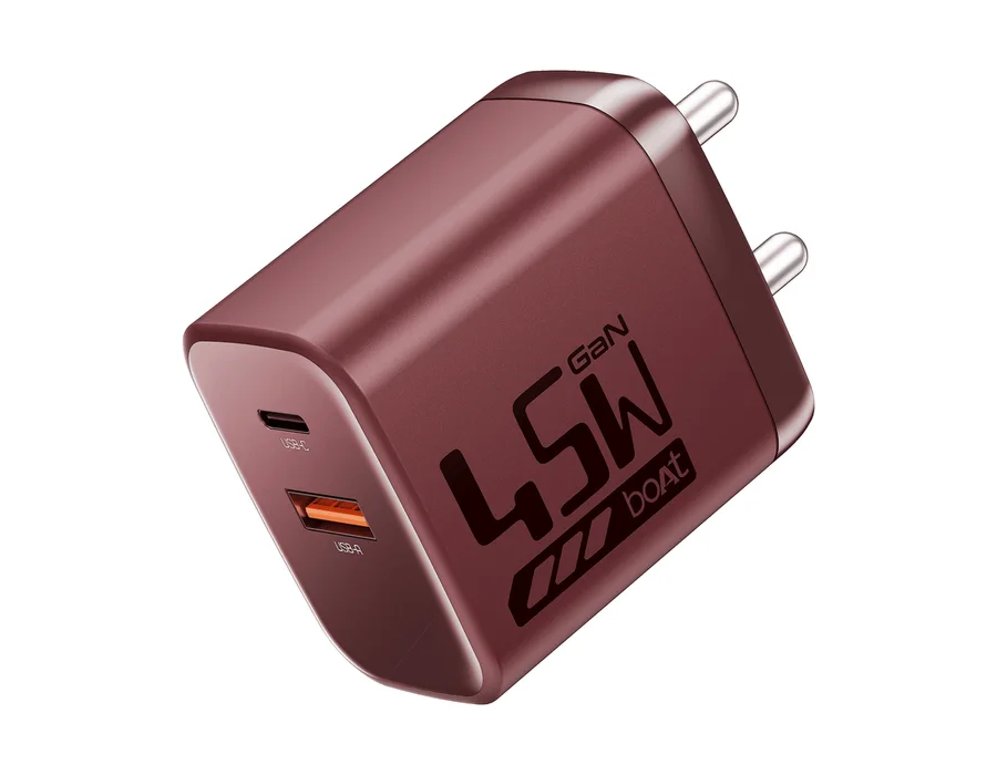 boAt 45W GaN Charger — Monarch Red