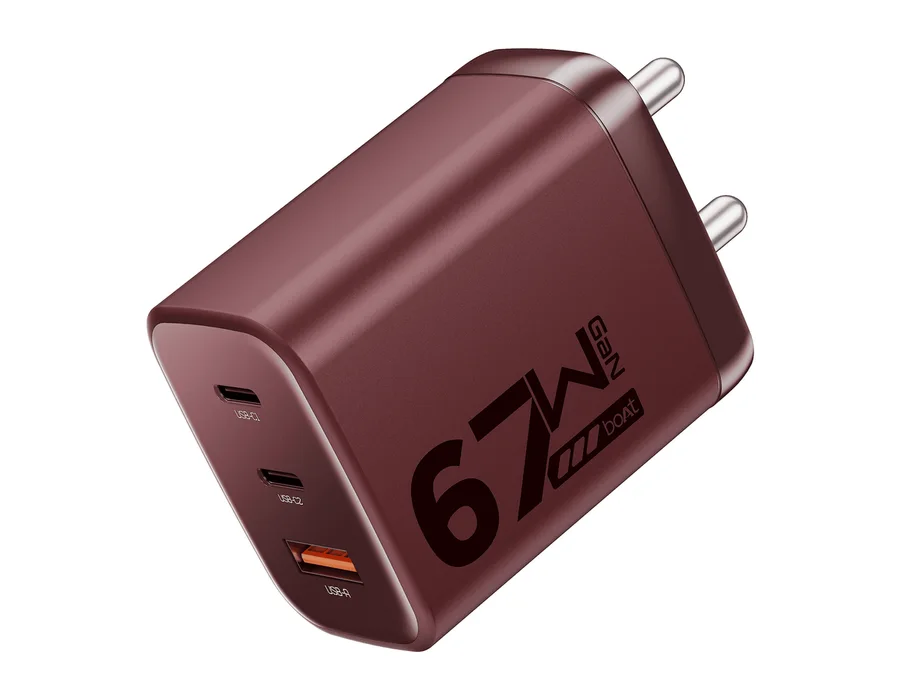 boAt 67W GaN Charger — Monarch Red