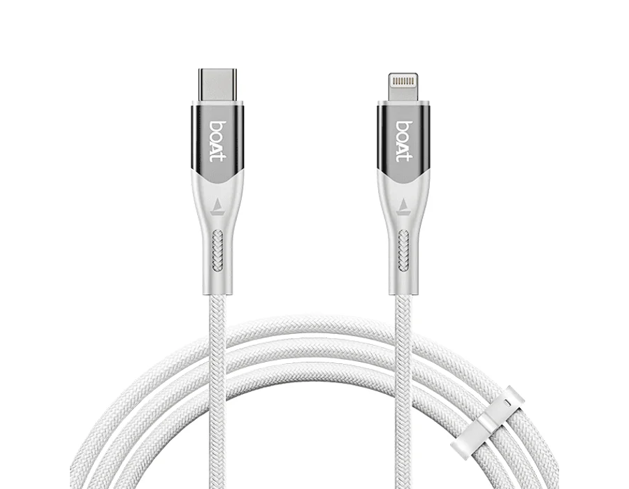 boAt Type C to L 27W Cable — Arctic White