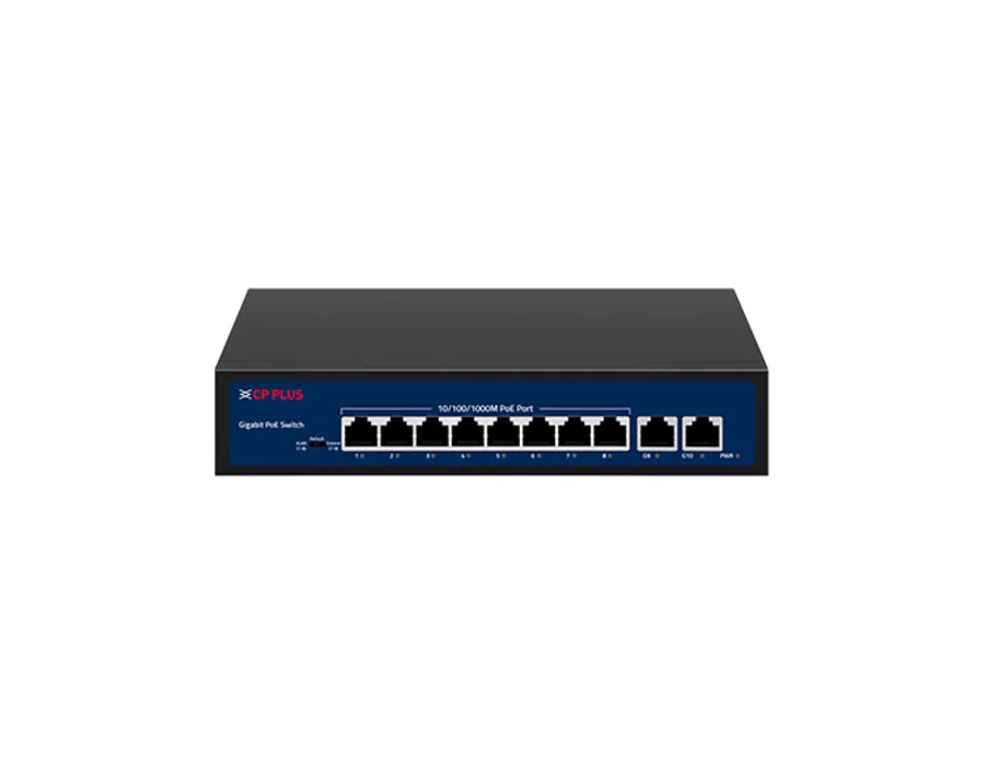 CP Plus CP-DNW-GPU8G2-96-V3 – 8x Gigabit PoE with 2x Gigabit Uplink, Unmanaged
