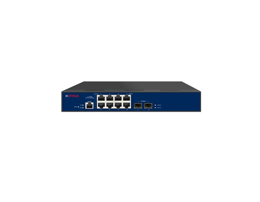 CP Plus CP-ANW-GPM8F2-N12 – 8 Ports Gigabit Managed PoE Switch with 2 SFP Ports