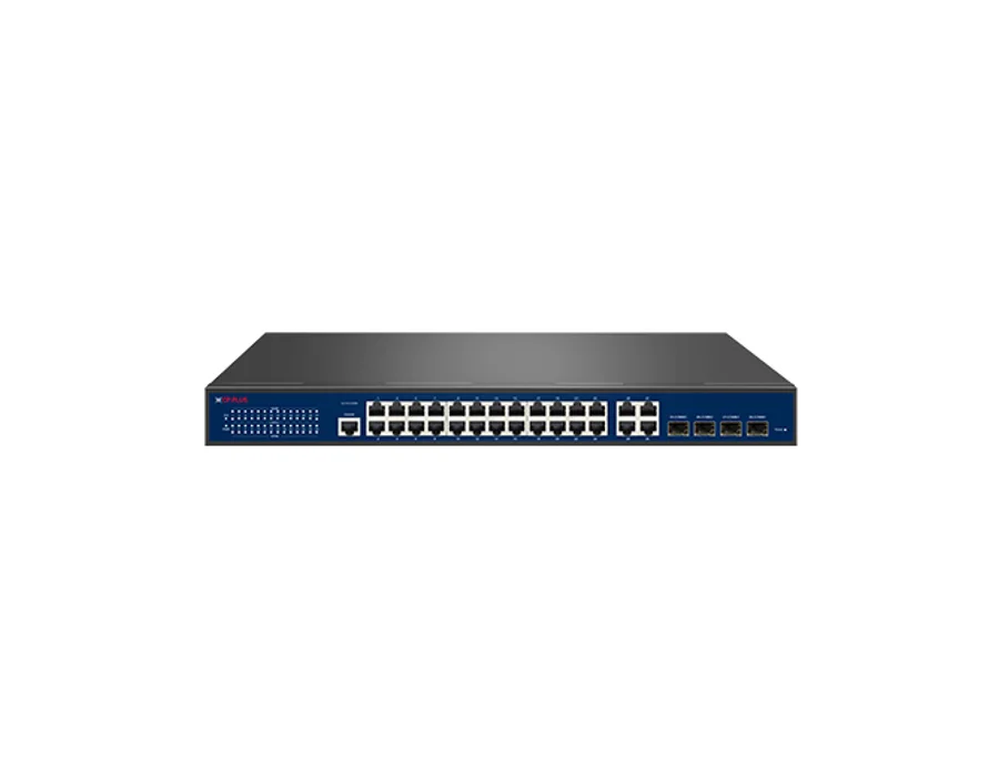 CP Plus CP-ANW-GPM24G4F4-N40 – 24 Ports Gigabit Managed PoE Switch with 4 Combo SFP RJ45 Ports