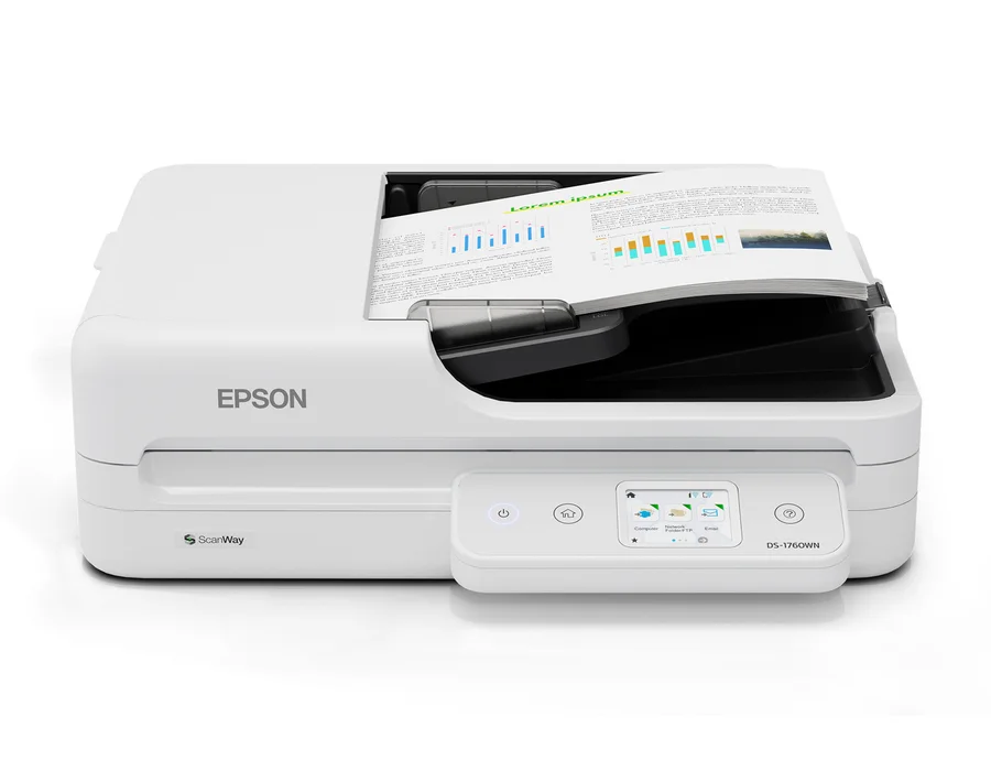 Epson DS-1760WN Network Flatbed Color Duplex Document Scanner with Wireless/Ethernet Connectivity and Auto Document Feeder