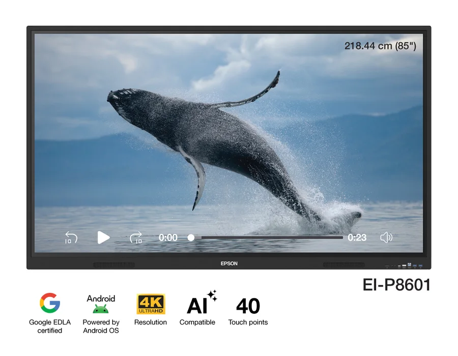 Epson EI-P8601 PowerBoardPRO 218.44cm (86") 4K Interactive Flat Panel Display
