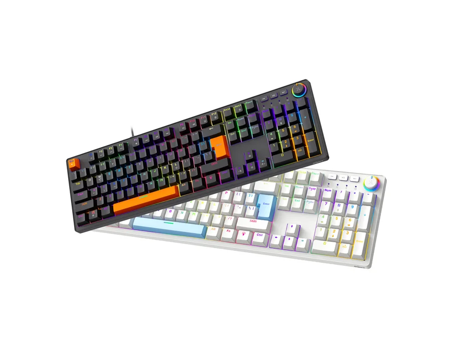 FINGERS MACHO MK1 DUAL TONE WHITE AND BLUE KEYBOARD