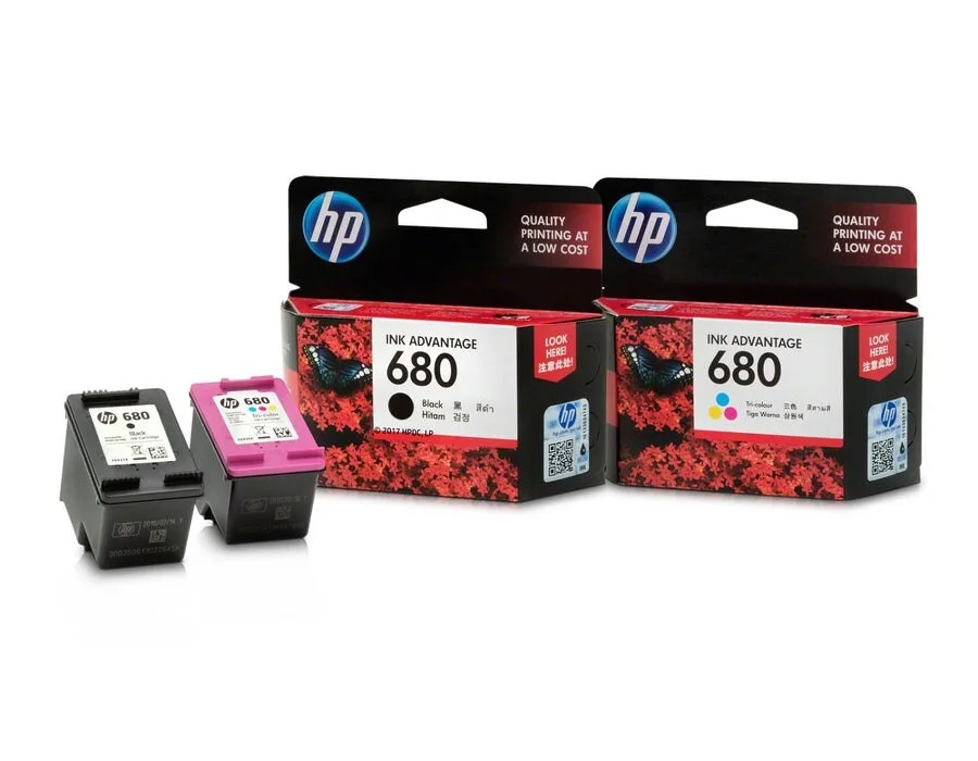 HP 680 2-pack Black/Tri-color Original Ink Advantage Cartridges