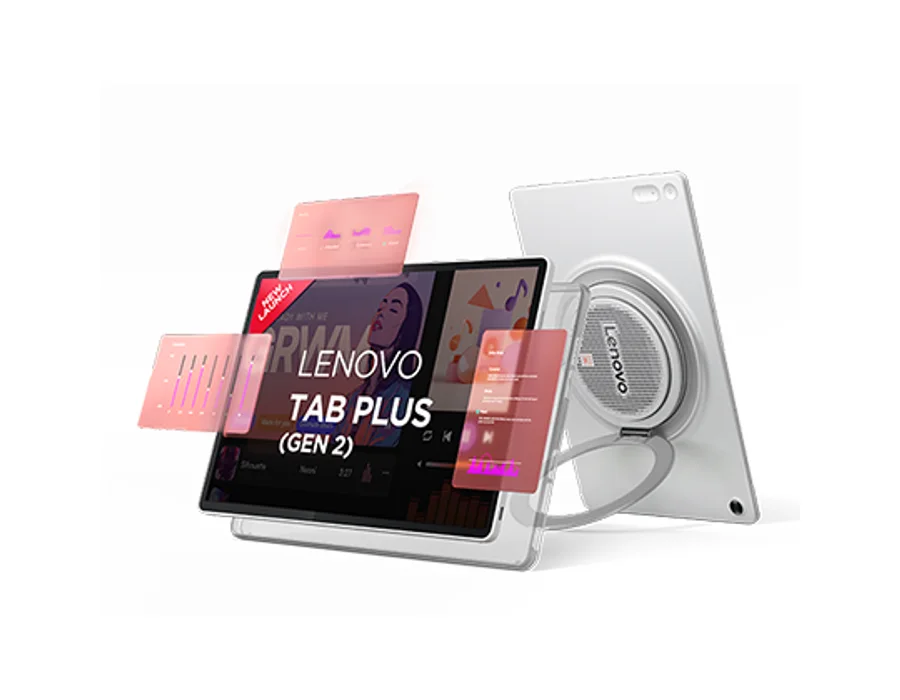 Lenovo Tab Plus Gen 2 (12.1 inches) 8 GB 256 GB Wi-Fi + Clear Case + 2Y Warranty + ADP- Celestial White