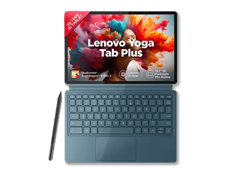 Lenovo Yoga Tab Plus (12.7 inches) 16 GB 256 GB Wi-Fi + Keyboard + Pen + 1 Year ADP + 2Y Warranty + ADP- Tidal Teal