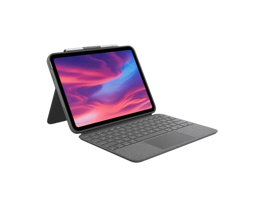 Logitech Combo Touch for iPad - Oxford Grey - English US (QWERTY)
