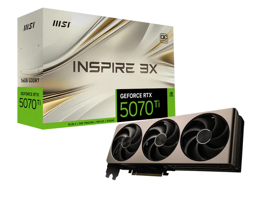 MSI GeForce RTX™ 5070 Ti 16G INSPIRE 3X OC