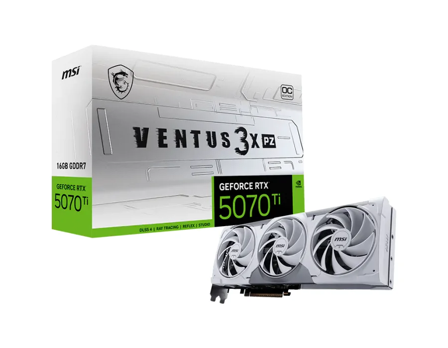 MSI GeForce RTX™ 5070 Ti 16G VENTUS 3X PZ OC