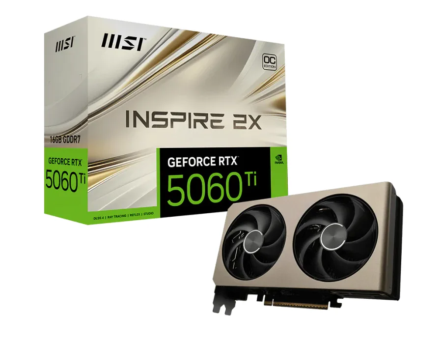 MSI GeForce RTX™ 5060 Ti 16G INSPIRE 2X OC