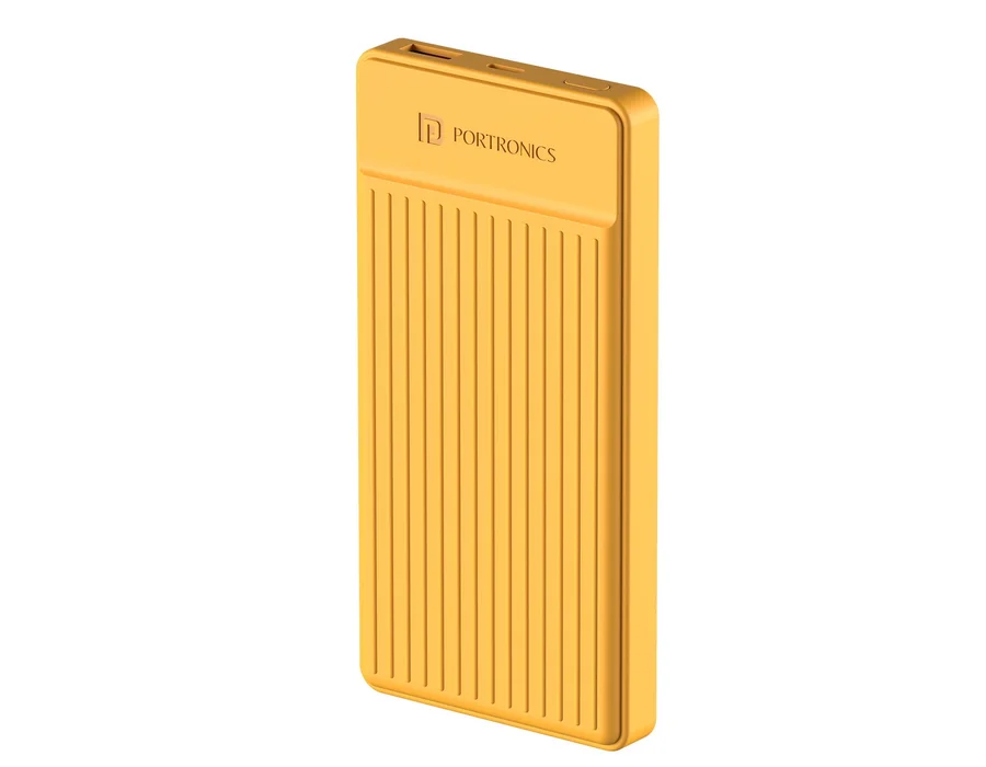 Portronics Luxcell B12 with Type C input — Yellow