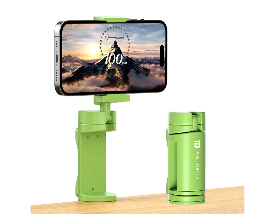 Portronics MoBot Clip — Green