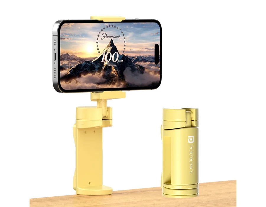 Portronics MoBot Clip — Yellow