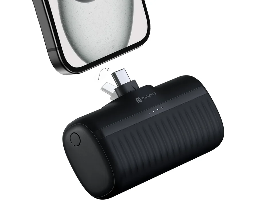 Portronics Power Pebble — Black
