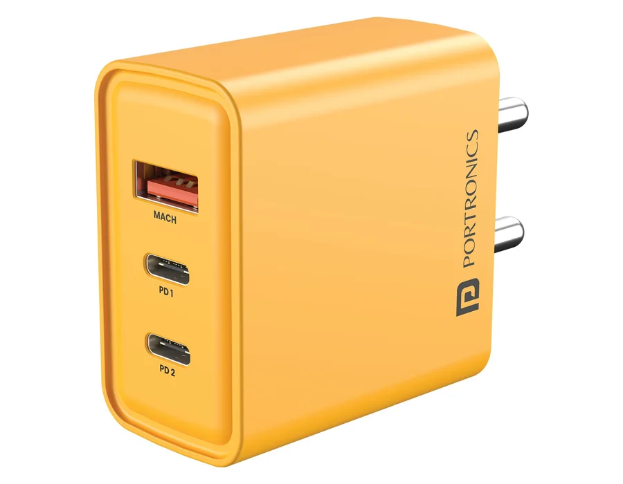 Portronics Adapto 65M — Yellow