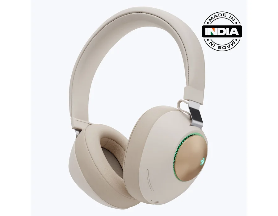 Zebronics Duke Wireless Headphone — Beige