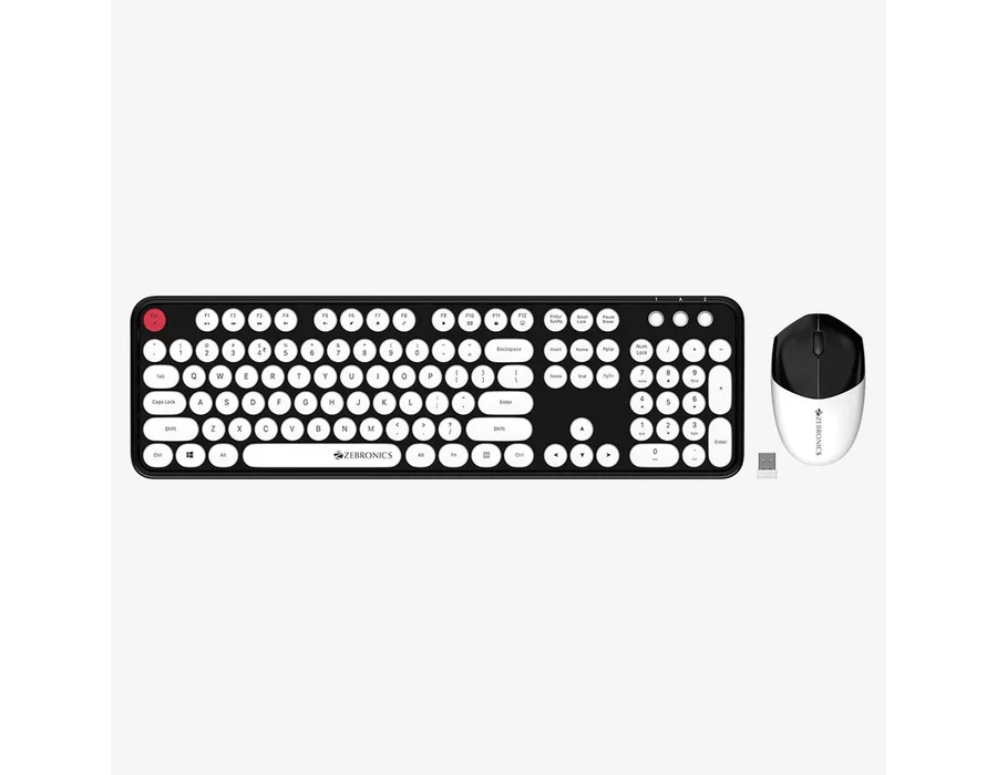 Zebronics Companion 300 Wireless Combo — Black and White