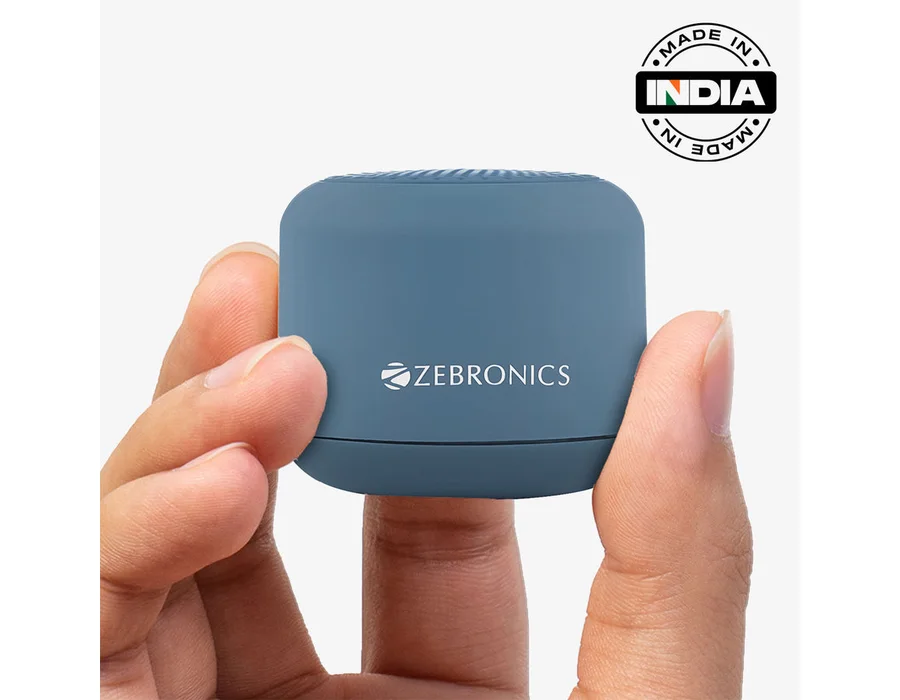 Zebronics Pixie Bluetooth Speaker (Tiny Size) — Blue