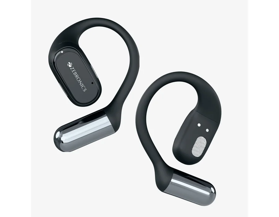 Zebronics PODS O (Open-Ear) OWS Earbuds — Black