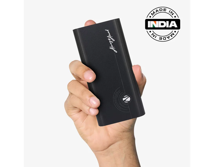Zebronics EnergiPod 20R1 Power Bank 20000 mAh with 35W Fast Charging, Flight Friendly — Black