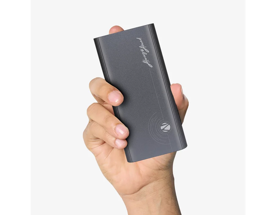 Zebronics EnergiPod 20R1 Power Bank 20000 mAh with 35W Fast Charging, Flight Friendly — Grey