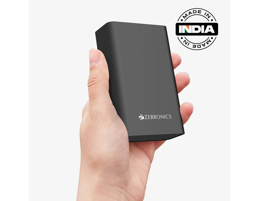 Zebronics EnergiTank 20MR1 20000 mAH Power Bank — Black