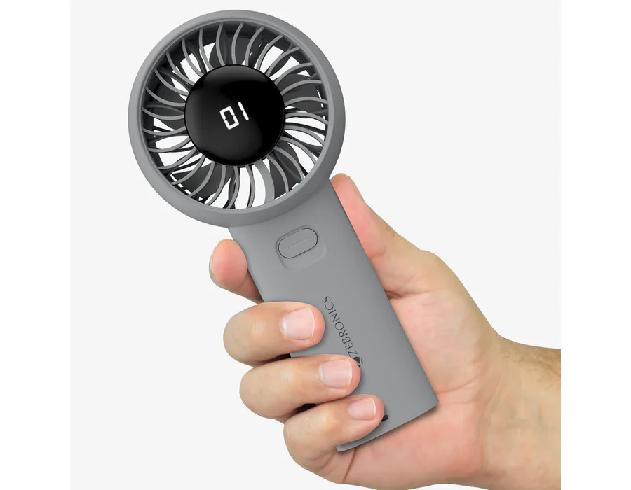 Zebronics Heat Buster 200 Portable Hand Fan — Grey