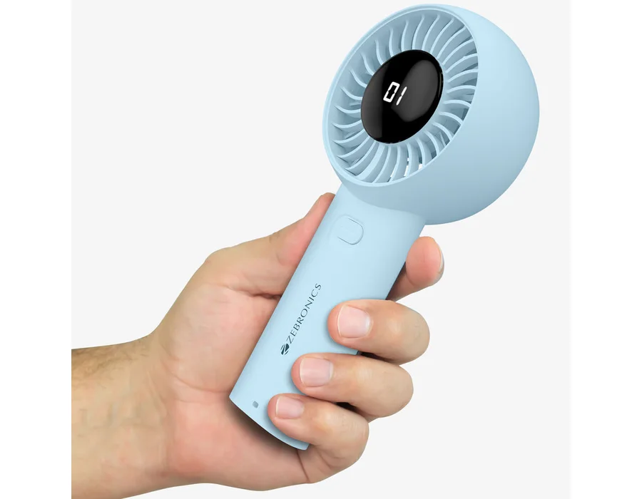 Zebronics Heat Buster 200 Portable Hand Fan — Blue