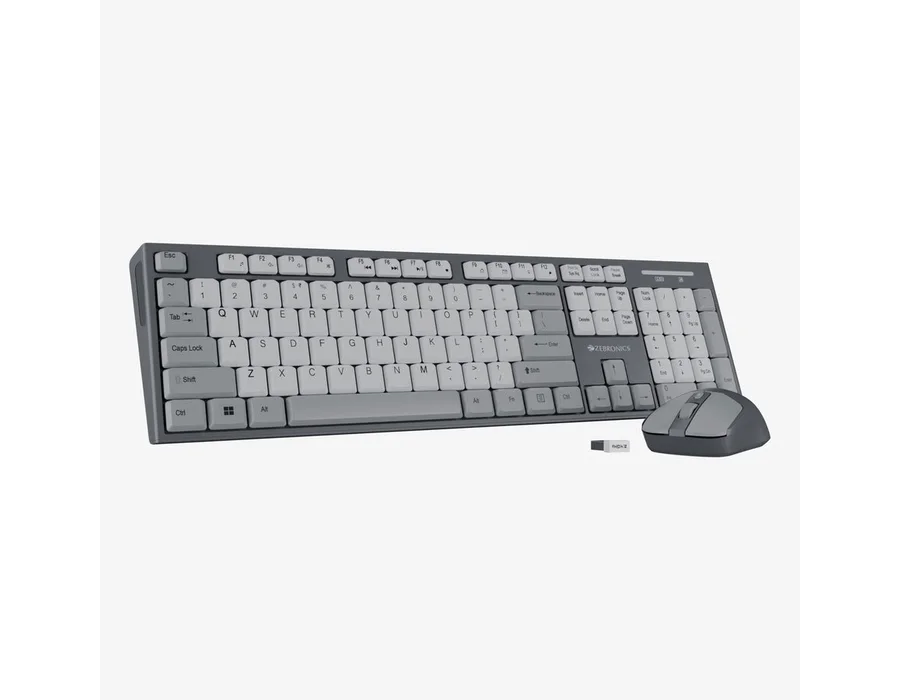 Zebronics Companion 304 Wireless Combo — Grey