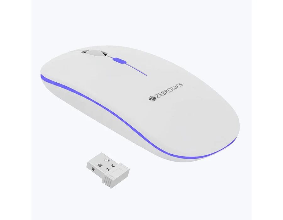 Zebronics Blanc Wireless Mouse — White