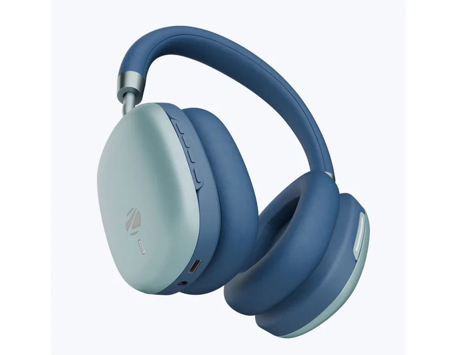 Zebronics Silencio 200T 48dB Hybrid ANC Headphones — Blue