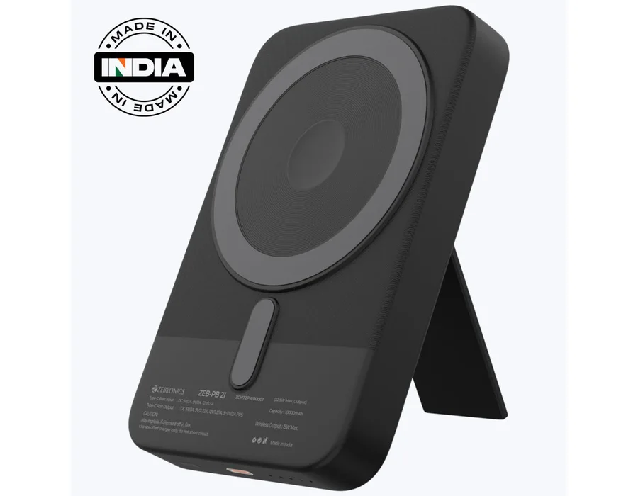 Zebronics EnergiSafe 10R5 10000mAh Power Bank — Black